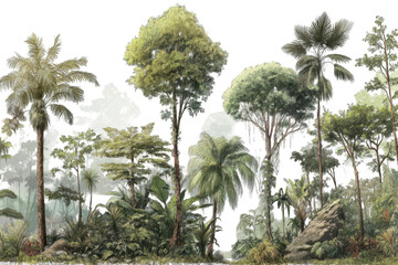 Obraz premium Lush tropical forest scene (2)