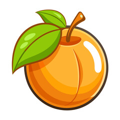 Stylized Apricot Graphic Vector Art for Summer Themes