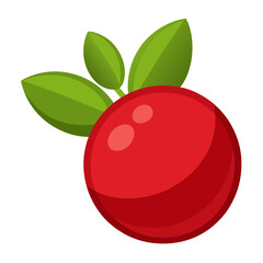 Modern Cranberry Graphic in a Clean Flat Vector Style