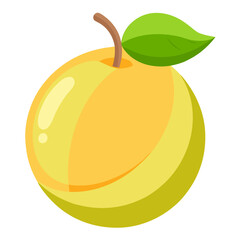 Clean Design Honeydew Melon Vector on White Background