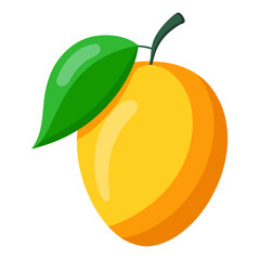 Minimalist Tropical Mango Icon for Juice and Smoothie Brands