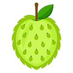 Minimalist Soursop Icon for Juice and Health Food Designs