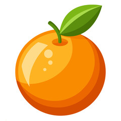 Modern Tangerine Vector Art in a Flat Design Style