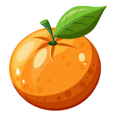 Minimalist Clementine Icon for Citrus Fruit Designs