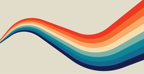 Retro abstract colorful background with lines