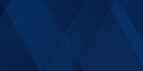 Obraz premium Modern dark navy blue brigth abstract pattern background. Geometric shape. Line triangle angle fold polygon diamond 3D simple abstract modern