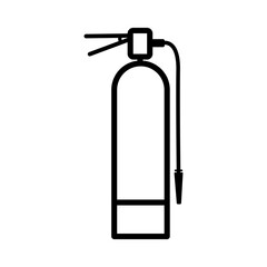 emergency fire extinguisher black outline