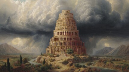 The Tower of Babel: A Majestic Architectural Structure