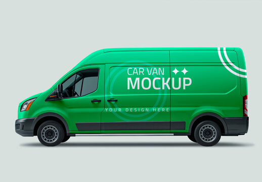 Van Mockup - Side View