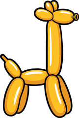 giraffe Cartoon balloon animal giraffe twister vector illustration. Flat design vector of a twisted balloon animal shaped like a giraffe in a playful cartoon style. © Chattanooga Tshirt