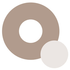 Modern Abstract Circle Shape Element. Flat element isolated on transparent background. 