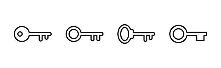 Key icon set. Key vector icon. Key symbol
