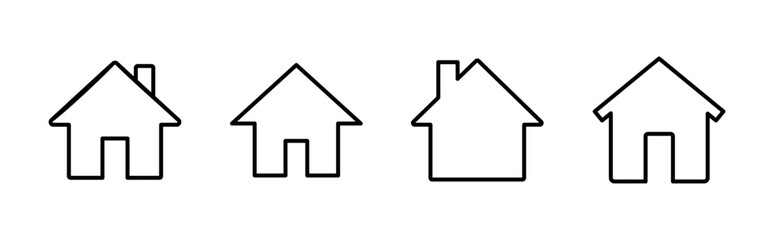 House icon set. Home icon vector