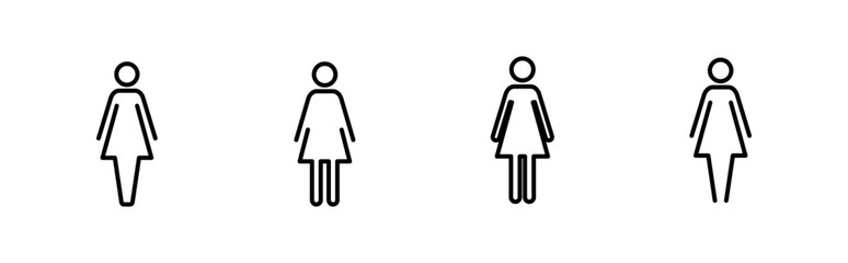 Female icon set. woman icon vector