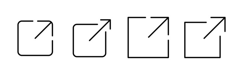External link icon set. link icon vector. hyperlink symbol
