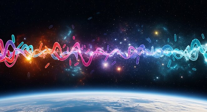 Interstellar Bio-Waves: Vibrant Energy Signals Over Planet Earth


