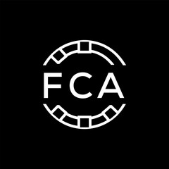 FCA “Modern FVA Monogram Logo Design,  FCA Later Logo , Sleek Minimalist Letter mark in Circle, High-Contrast Branding Concept”
