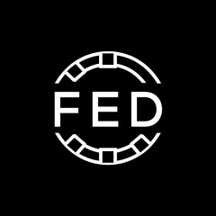 FED &ldquo;Modern FVA Monogram Logo Design,  FED Later Logo , Sleek Minimalist Letter mark in Circle, High-Contrast Branding Concept&rdquo;
