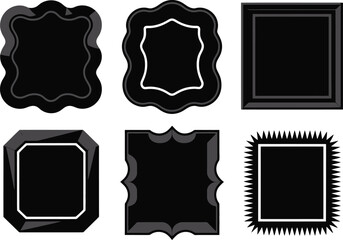 set of black labels