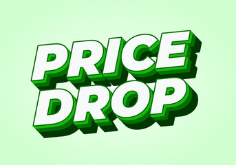 Price Drop Announcement in Bold 3D Text