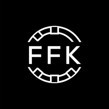 FFK &ldquo;Modern FVA Monogram Logo Design,  FFK Later Logo , Sleek Minimalist Letter mark in Circle, High-Contrast Branding Concept&rdquo;
