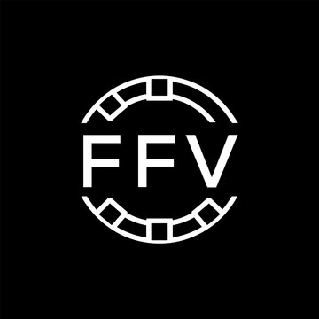 FFV &ldquo;Modern FVA Monogram Logo Design,  FFV Later Logo , Sleek Minimalist Letter mark in Circle, High-Contrast Branding Concept&rdquo;
