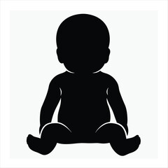Obraz premium Black baby silhouette