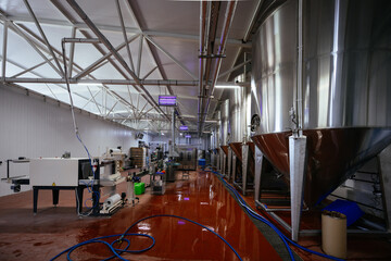 Private craft brewery or winery production line