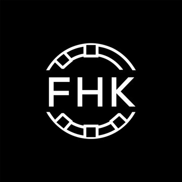 FHK &ldquo;Modern FVA Monogram Logo Design,  FHK Later Logo , Sleek Minimalist Letter mark in Circle, High-Contrast Branding Concept&rdquo;

