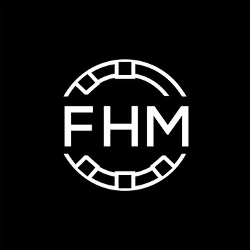 FHM &ldquo;Modern FVA Monogram Logo Design,  FHM Later Logo , Sleek Minimalist Letter mark in Circle, High-Contrast Branding Concept&rdquo;
