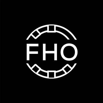 FHO &ldquo;Modern FVA Monogram Logo Design,  FHO Later Logo , Sleek Minimalist Letter mark in Circle, High-Contrast Branding Concept&rdquo;
