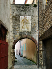 Representation of a Mandrin brigand in Brioude, Haute-Loire, Auvergne, Rhone Alpes,  France © JBN