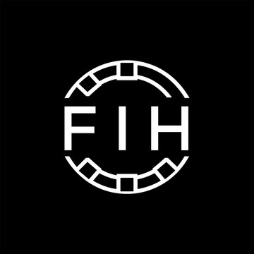 FIH &ldquo;Modern FVA Monogram Logo Design,  FIH Later Logo , Sleek Minimalist Letter mark in Circle, High-Contrast Branding Concept&rdquo;
