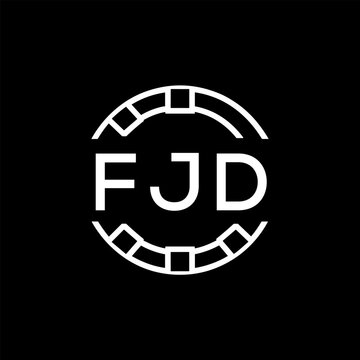 FJD &ldquo;Modern FVA Monogram Logo Design,  FJD Later Logo , Sleek Minimalist Letter mark in Circle, High-Contrast Branding Concept&rdquo;
