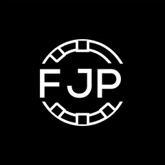 FJP “Modern FVA Monogram Logo Design,  FJP Later Logo , Sleek Minimalist Letter mark in Circle, High-Contrast Branding Concept”
