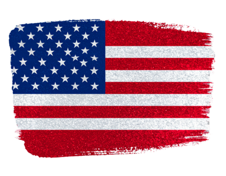 Abstract Glittery National Flag Design – Transparent Background PNG