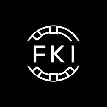 FKI &ldquo;Modern FVA Monogram Logo Design,  FKI Later Logo , Sleek Minimalist Letter mark in Circle, High-Contrast Branding Concept&rdquo;
