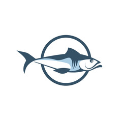 Obraz premium fish abstract logo modern style