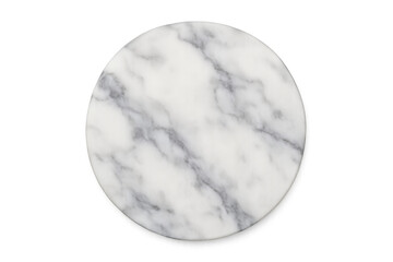 Naklejka premium Round marble plate on transparent background for product placement