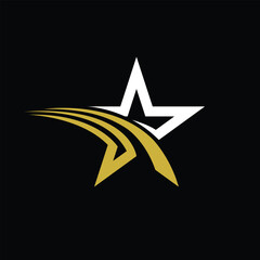 Fototapeta premium star abstract logo modern style