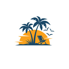 summer abstract logo modern style