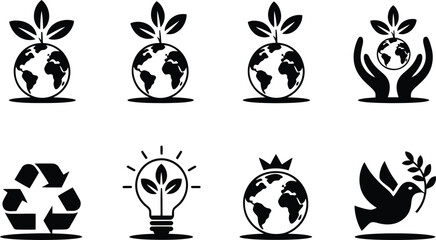 vector set of easter eggs