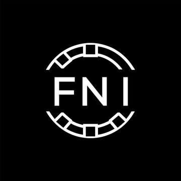 FNI &ldquo;Modern FVA Monogram Logo Design,  FNI Later Logo , Sleek Minimalist Letter mark in Circle, High-Contrast Branding Concept&rdquo;
