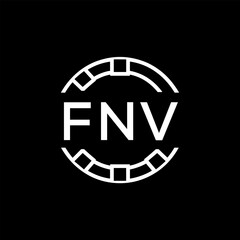 FNV “Modern FVA Monogram Logo Design,  FNV Later Logo , Sleek Minimalist Letter mark in Circle, High-Contrast Branding Concept”
