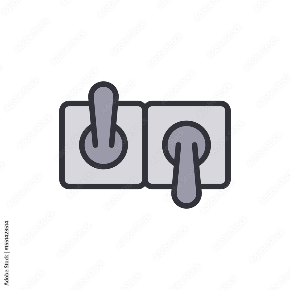 Poster dual analog joysticks symbolizing game controls and interactive design