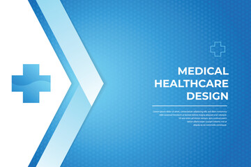 Blue healthcare and medical science background Free Vector