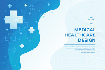 Blue healthcare and medical science background Free Vector