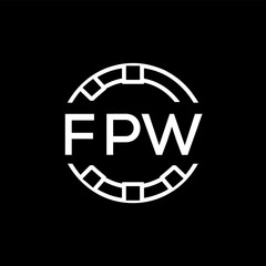 FPW “Modern FVA Monogram Logo Design,  FPW Later Logo , Sleek Minimalist Letter mark in Circle, High-Contrast Branding Concept”
