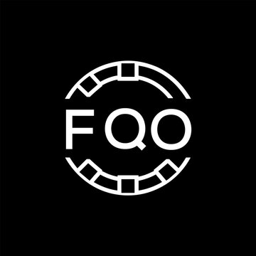 FQO &ldquo;Modern FVA Monogram Logo Design,  FQO Later Logo , Sleek Minimalist Letter mark in Circle, High-Contrast Branding Concept&rdquo;
