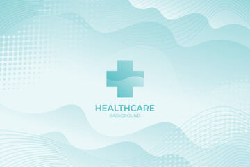Blue healthcare and medical science background Free Vector